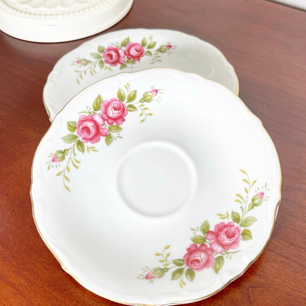 Winterling Kirchenlamitz Bavaria Pink Rose Saucer 5 1/2" German Porcelain